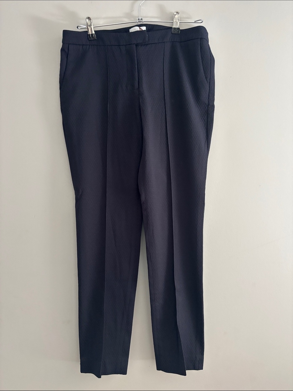 Dalia Black Tailored Straight-Leg Trousers